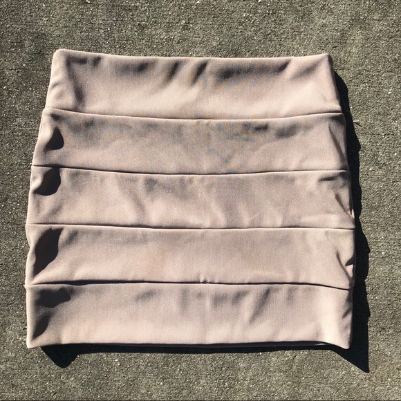 Love Culture Dresses & Skirts - 2FOR$13 LOVE CULTURE Cream/Tan Bodycon Mini Skirt